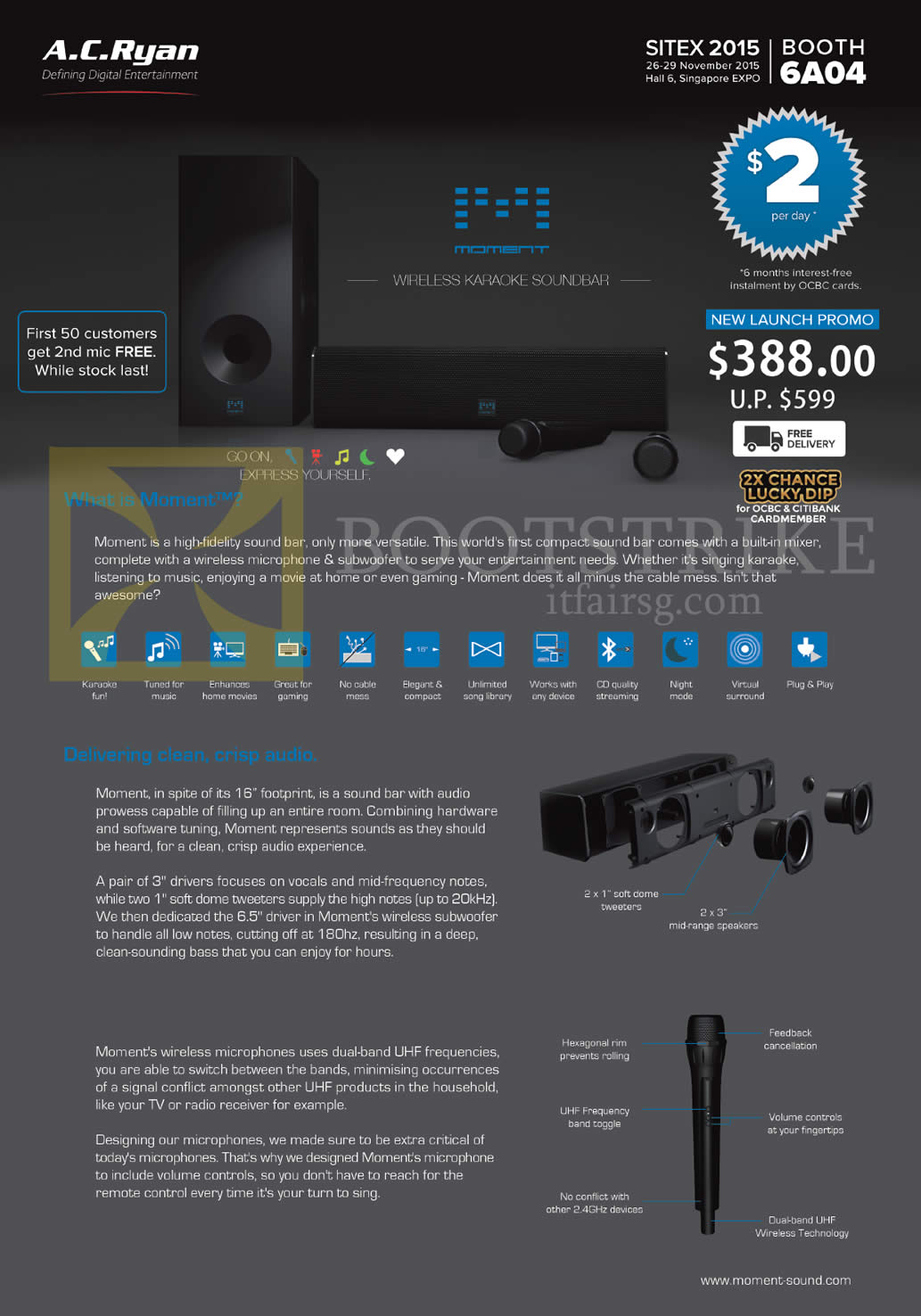 SITEX 2015 price list image brochure of AC Ryan Wireless Karaoke Soundbar