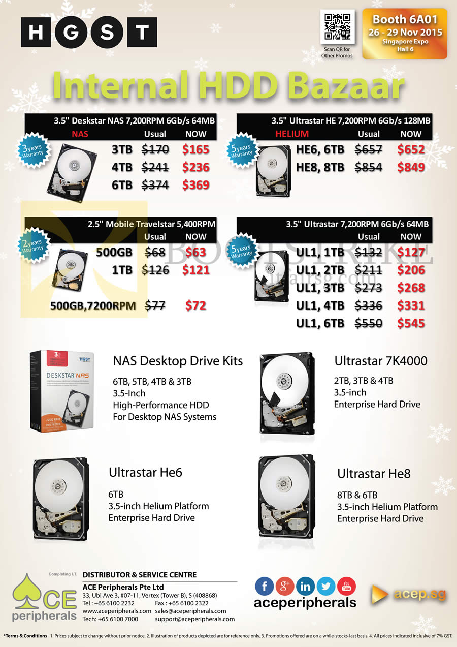 SITEX 2015 price list image brochure of Ace Peripherals Internal HDD WD Western Digital Green Red Black VelociRaptor Dual Seagate Barracuda NASworks SSD Constellation 1TB 2TB 3TB 4TB 5TB 6TB Pg3