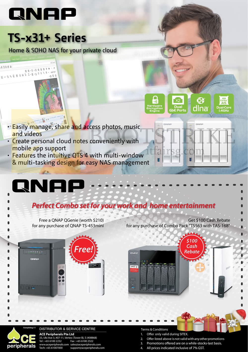 SITEX 2015 price list image brochure of Ace Peripherals Lucky Draw Foscam QNAP Strontium Synology Promo Pg2