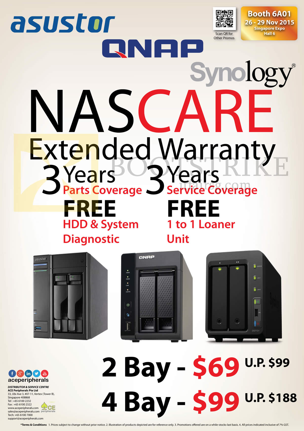 SITEX 2015 price list image brochure of Ace Peripherals NASCare Extended Warranty