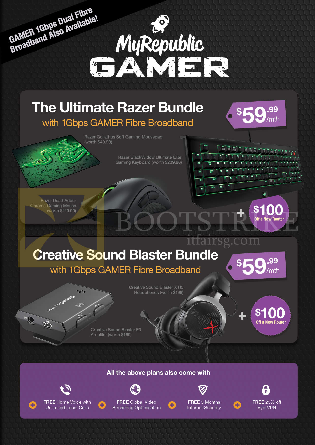 SITEX 2015 price list image brochure of MyRepublic Gamer Ultimate Razer Bundle, Creative Sound Blaster Bundle