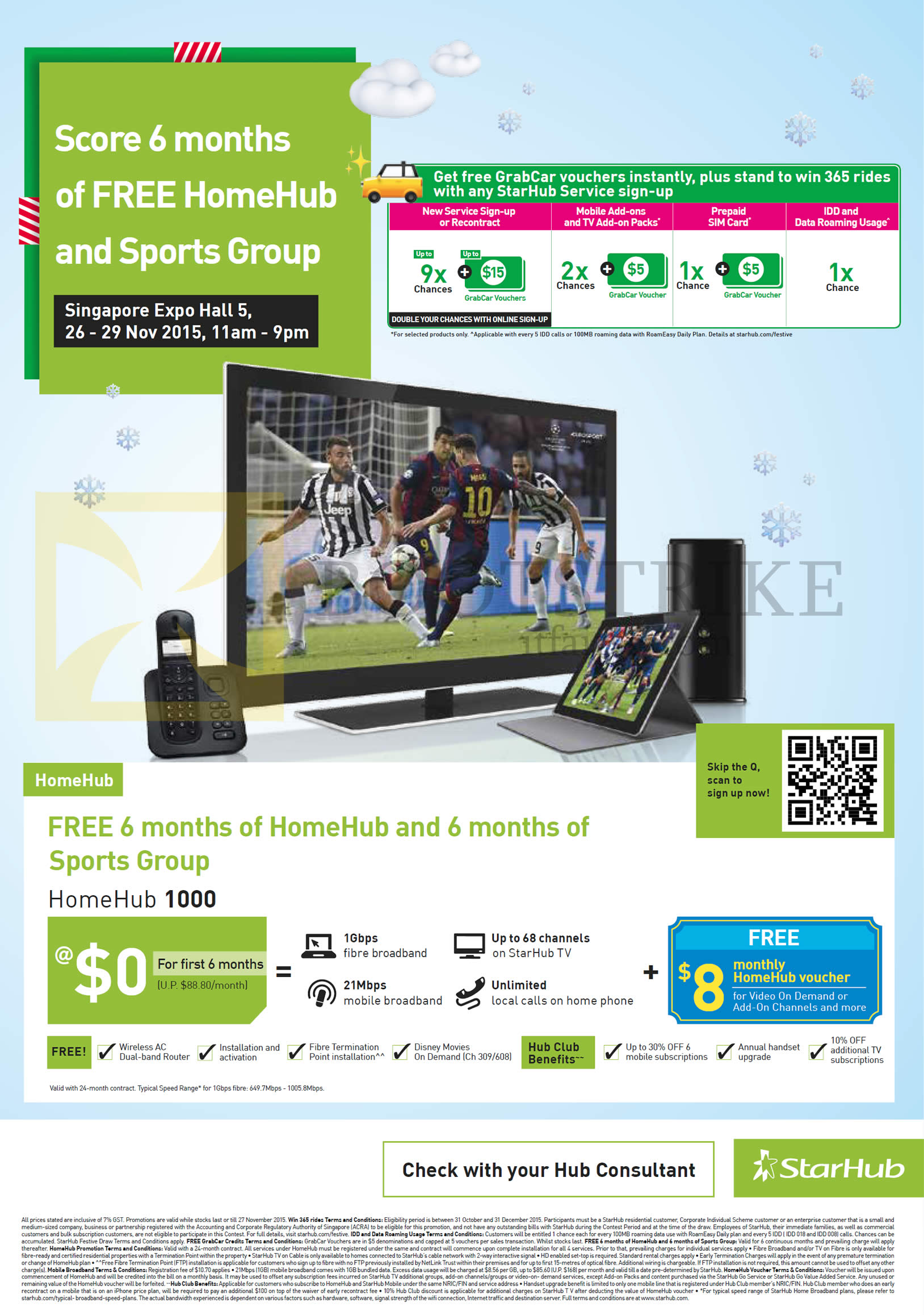 SITEX 2015 price list image brochure of Starhub Free 6 Months HomeHub, 6 Months Of Sports Group