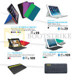 Keyboards N Cases, Any Angle For IPad Air 2 N IPad Mini, Fabricskin Keyboard Folio, Type, Ultrathin Keyboard Folio, Logitech BT Multi-Device KB K480, K380