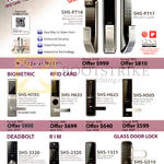 Digital Door Locks SHS-P718, SHS-P717, SHS-H705, H635, H625, H505, 3320, 2320, 1321, G510