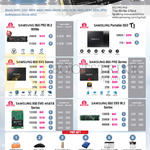 SSDs 950 Pro M.2 NVMe, T1, 850 Evo Series, 850 Pro Series, 850 EVO MSata, 850 Evo M.2