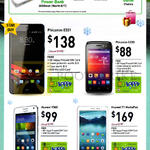 Mobile Prepaid Handset Bundles, Mobile Phones, Phicomm E551, C230, Huawei Y360, T1 MediaPad