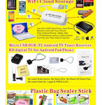 Cast Screen, IFlash Disk USB, Wifi Smart Remote Control, Cloud Storage, Plastic Bag Sealer Stick, Finger Strap For Phone