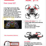 X-Kimi Free Loop U27, 2.4GHz LCD Control, Fully Assembled Airframe, Lipo Battery